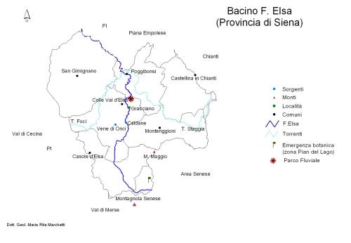 Bacino idrografico del Fiume Elsa - clicca per ingrandire