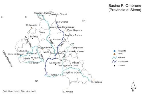 Bacino idrografico dell'Ombrone - clicca per ingrandire