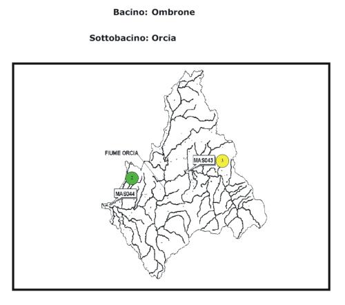 Bacino Ombrone - Sottobacino Orcia - clicca per ingrandire